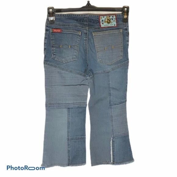 mudd light wash patches blue jeans pockets zipper button 8 kids READ - Picture 2 of 14